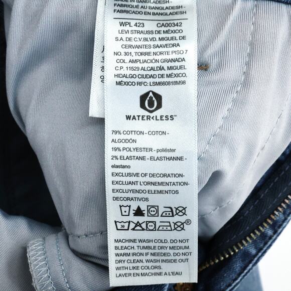 Levis Denizen Jeans Plus Size 18 34W Blue Denim Ultra High Rise Crop Flare - Picture 13 of 13